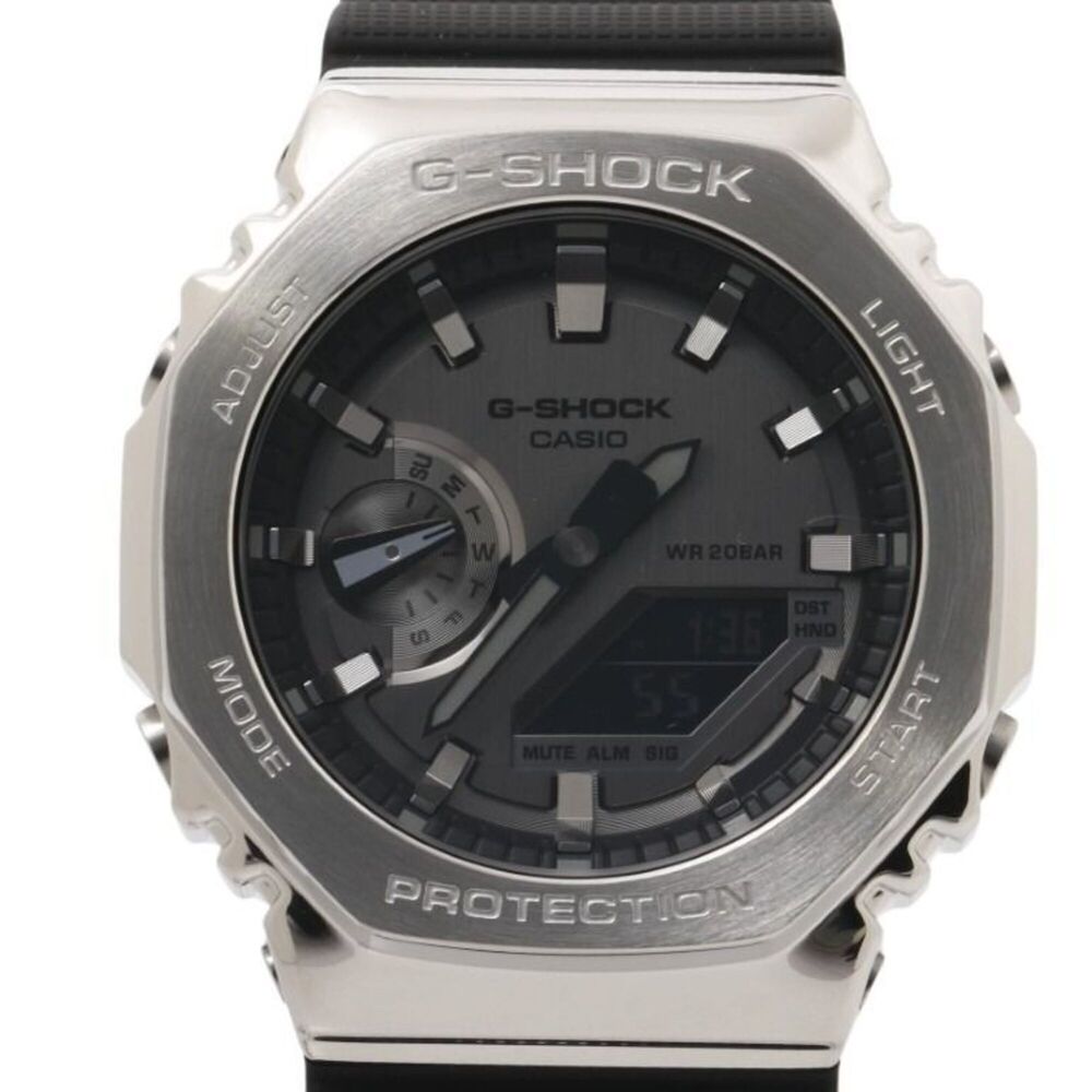 CASIO G-SHOCK ANALOG-DIGITAL 2100 Series GM-2100-1AJF Watch, Gray, Silver, Bl...
